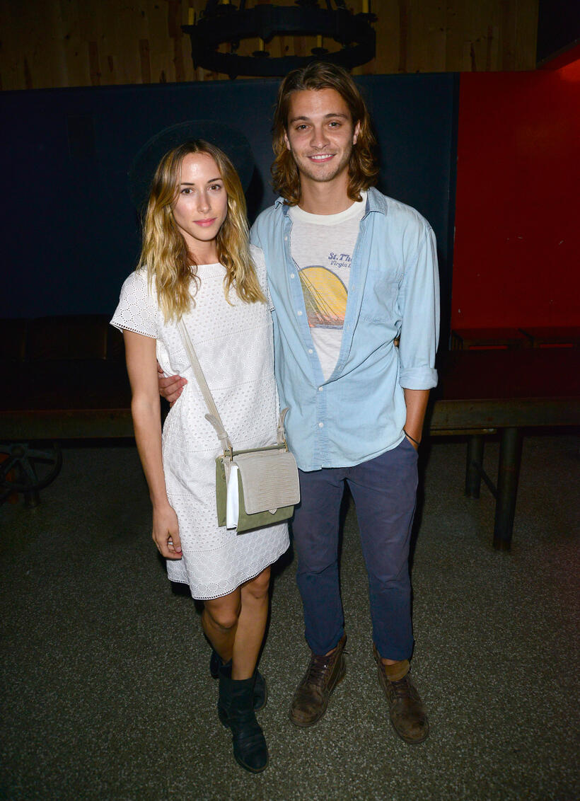 Gillian Zinser and Luke Grimes at the Tommy Hilfiger celebrates Surf Shack in California.
