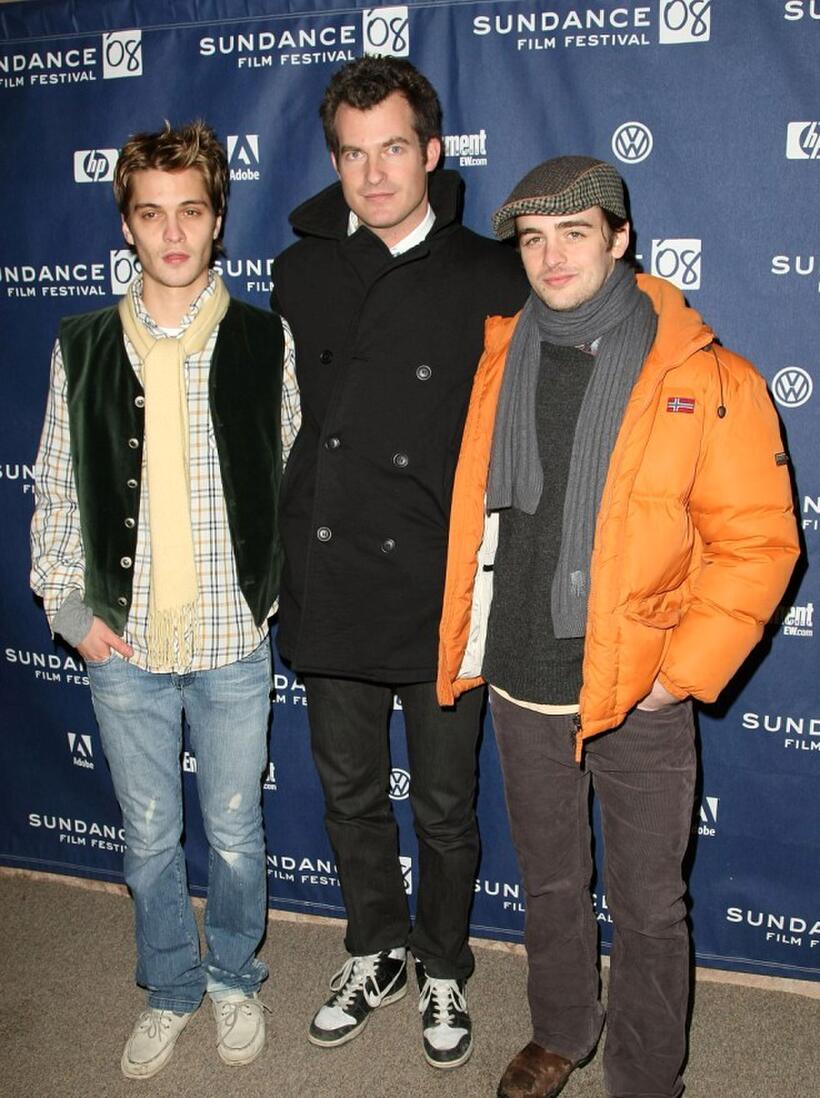 Luke Grimes, Brett Simon and Vincent Piazza at the premiere of "Assassination of a High School President" during the 2008 Sundance Film Festival.