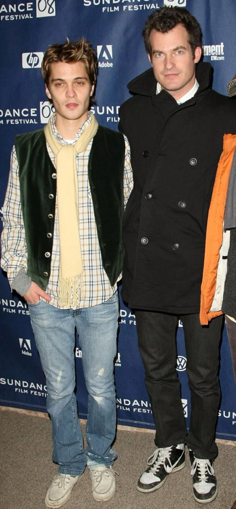 Luke Grimes and Brett Simon at the premiere of "Assassination of a High School President" during the 2008 Sundance Film Festival.