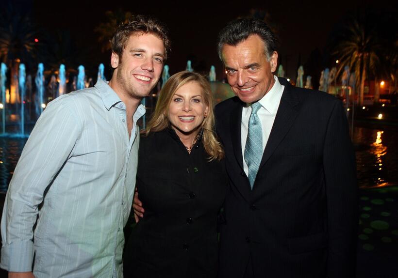Bret Harrison, Dawn Ostroff and Ray Wise at the CW Television Critics Association Press Tour party.