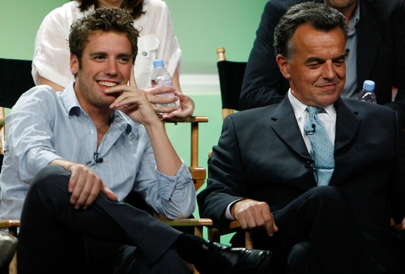 Bret Harrison and Ray Wise at the CW Television Critics Association Press Tour party.