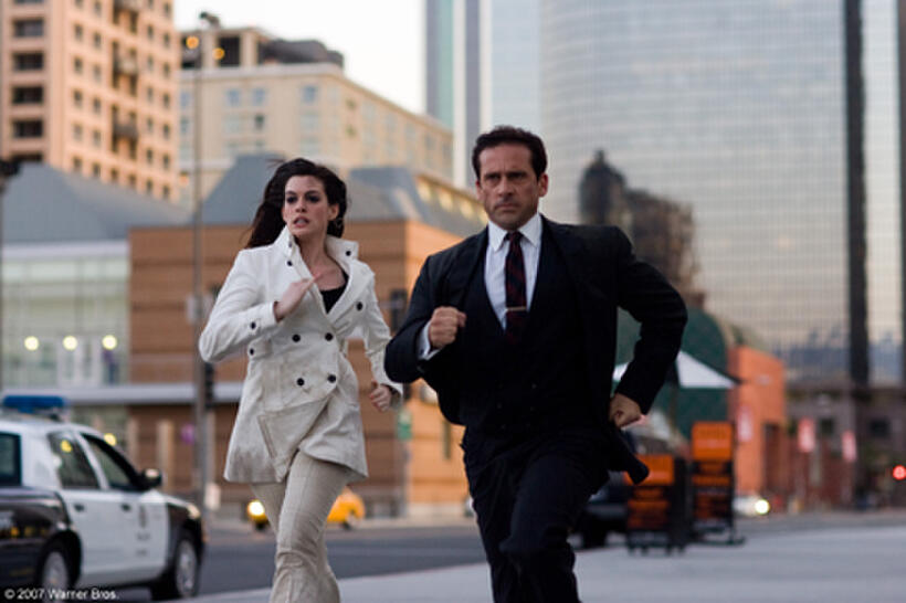 Anne Hathaway and Steve Carrell in "Get Smart."