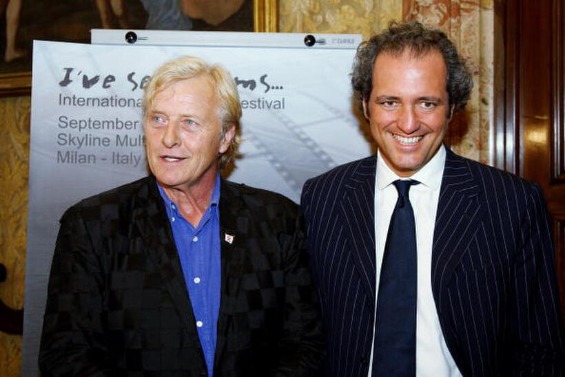 Rutger Hauer and Giovanni Terzi at the promotion of International Short Movie Festival "I' ve Seen Films."