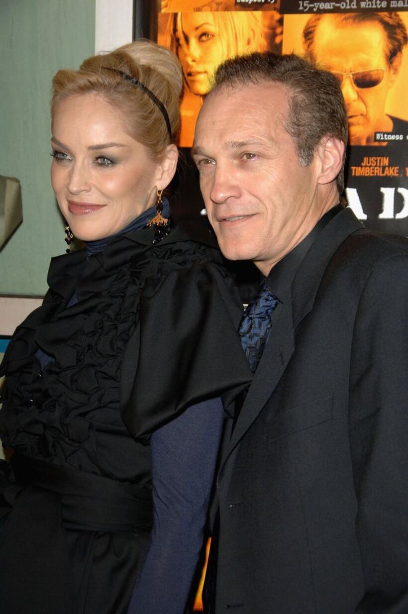 Sharon Stone and Jay Acovone at the Hollywood premiere of "Alpha Dog."