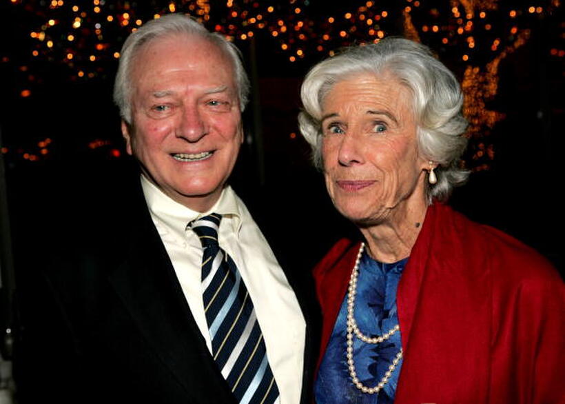 George Grizzard and actress Frances Sternhagen at the opening night after party for the play "Seascape" in N.Y.