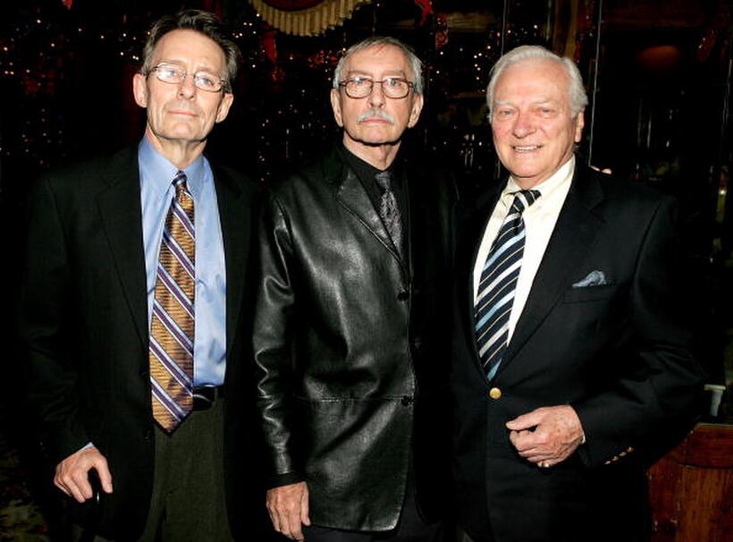 Director Mark Lamos, playwright Edward Albee and George Grizzard at the opening night after party for the play "Seascape" in N.Y.