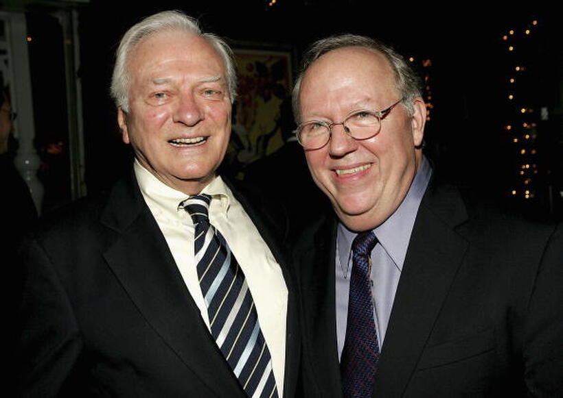 George Grizzard and set designer Michael Yeargan at the opening night after party for the play "Seascape" in N.Y.