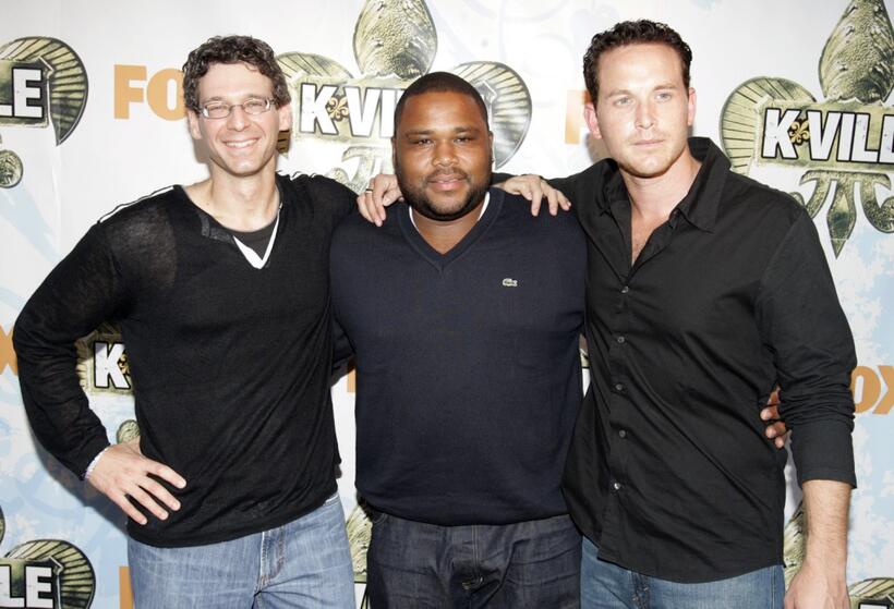 Producer Jonathan Lisco, Anthony Anderson and Cole Hauser at the premiere of "K-Ville."