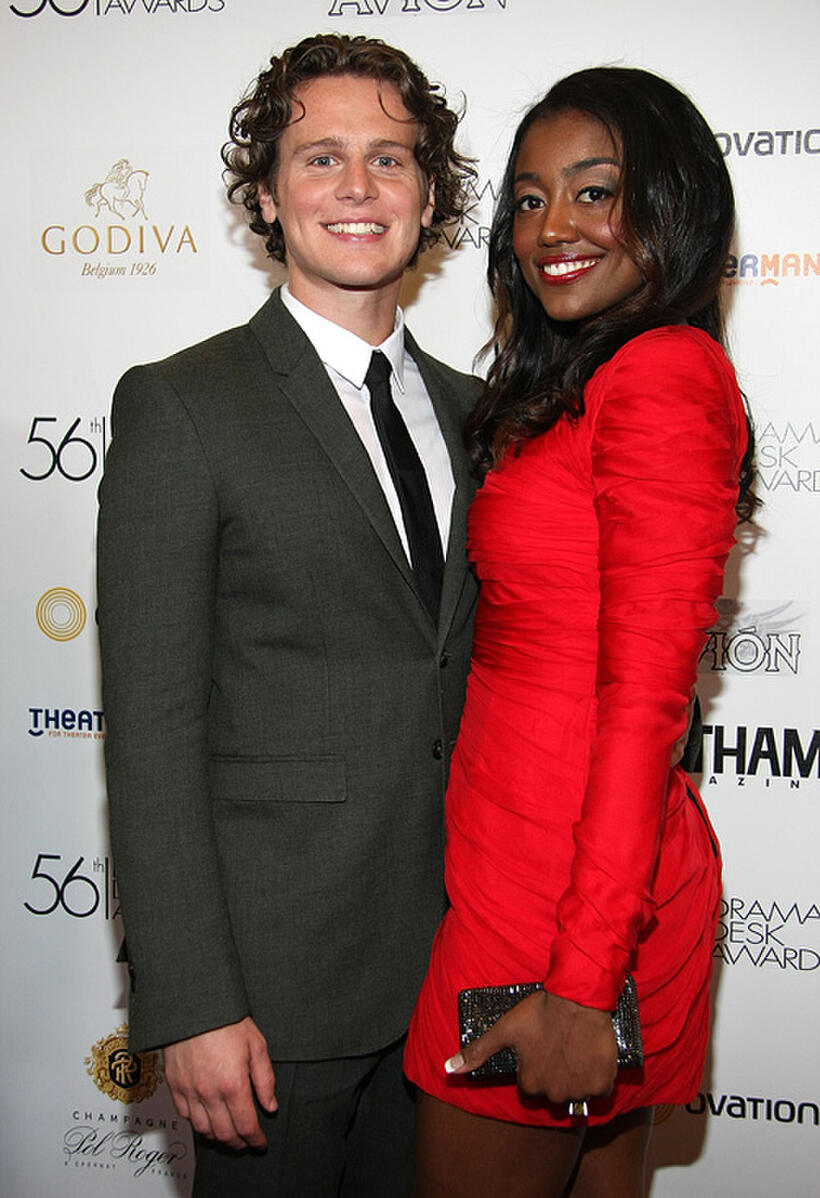 Jonathan Groff and Patina Miller at the 56th Annual Drama Desk Awards in New York.