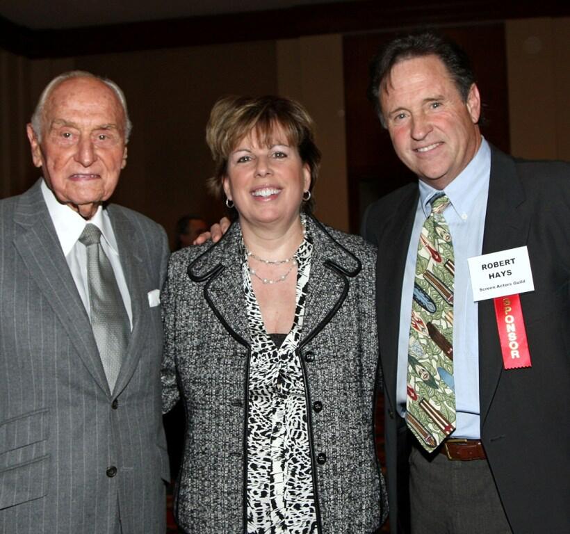 Producer A.C. Lyles, Ilyanne Morden Kichaven and Robert Hays at the Hollywood Chamber of Commerce's Annual Entertainment Industry Luncheon.