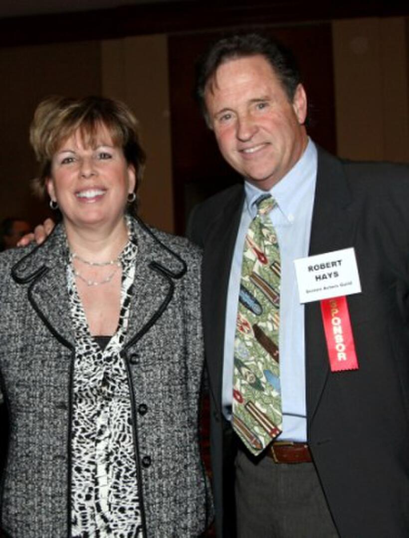 Ilyanne Morden Kichaven and Robert Hays at the Hollywood Chamber of Commerce's Annual Entertainment Industry Luncheon.