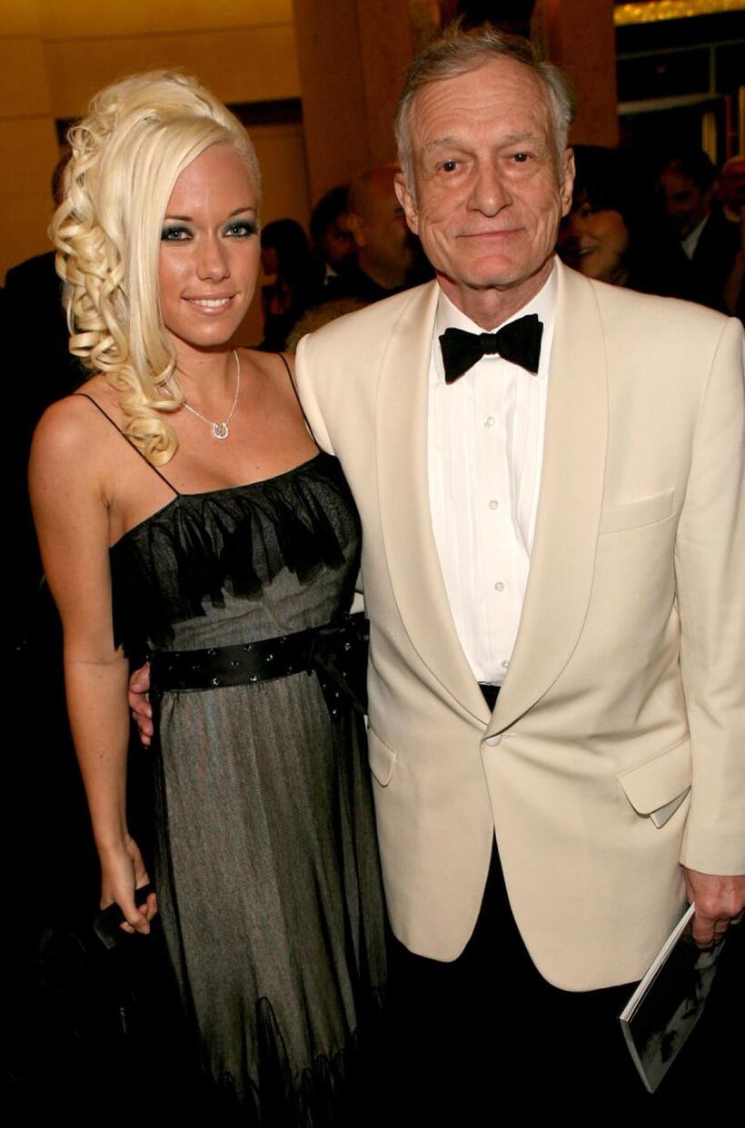 Kendra Wilkinson and Hugh Hefner at the 34th AFI Life Achievement Award tribute to Sir Sean Connery.