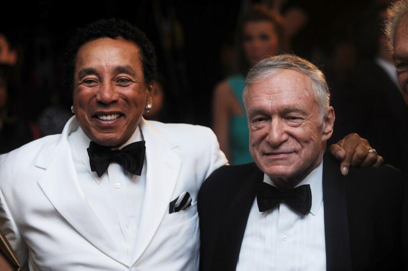 Smokey Robinson and Hugh Hefner at the Barnstable Brown Kentucky Derby Eve Gala.