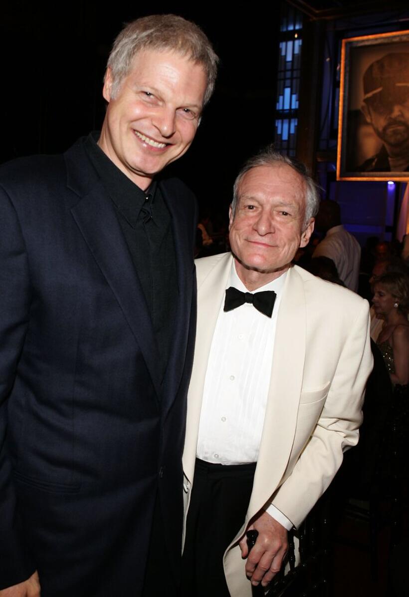 Producer Stephen Bing and Hugh Hefner at the 34th AFI Life Achievement Award tribute to Sir Sean Connery.