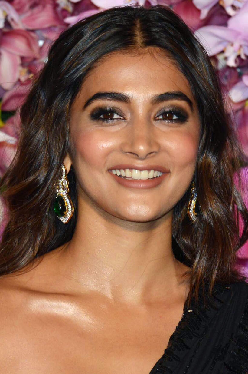 Pooja Hegde at Akash Ambani & Shloka Mehta's wedding party in Mumbai.
