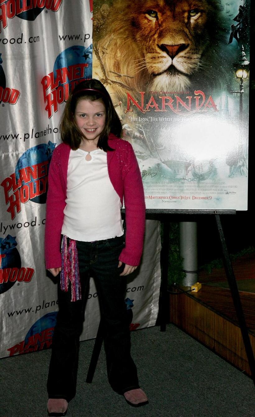 Georgie Henley at the Planet Hollywood.