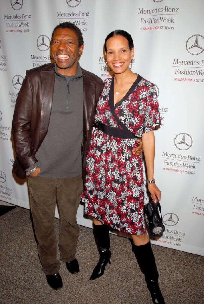 Vondie Curtis-Hall and Shari Headley at the Mercedes Benz Fashion Week.