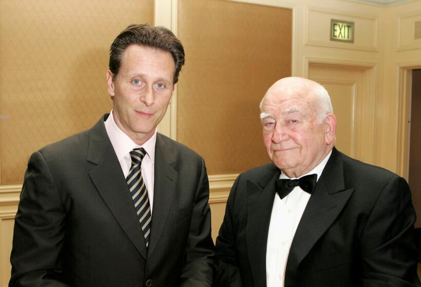 Ed Asner and Steven Weber at the Cure Autism Now's 10th Anniversary Gala.