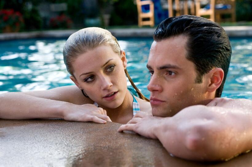Amber Heard and Penn Badgley in "The Stepfather."