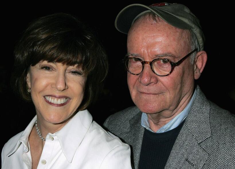 Buck Henry and Nora Ephron at the 101 Greatest Screenplays gala reception at the Writers Guild Theater.
