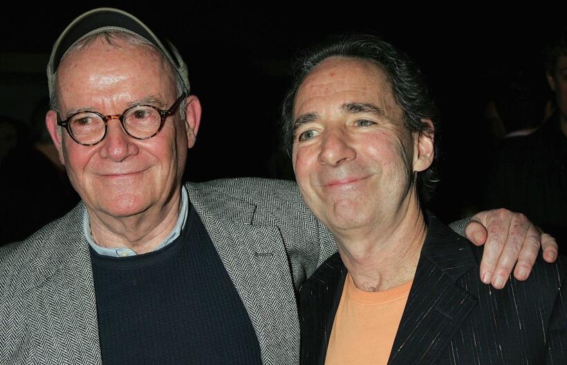 Buck Henry and Harry Shearer at the 101 Greatest Screenplays gala reception at the Writers Guild Theater.