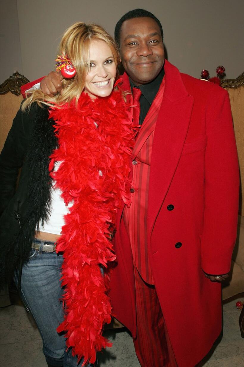 Elle MacPherson and Lenny Henry at the Comic Relief Press Launch.