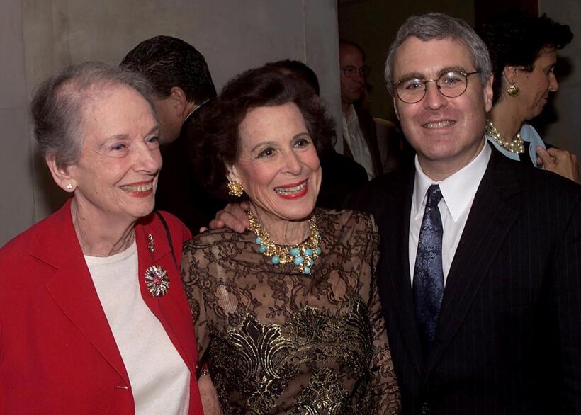 Anne Kaufman Schneider, Kitty Carlisle Hart and Todd Haimes at the party of the opening of "The Man Who Came to Dinner."