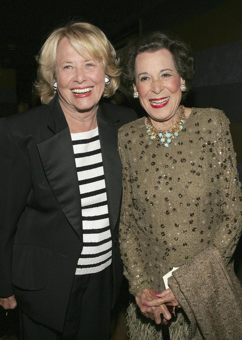 Liz Smith and Kitty Carlisle Hart at the 80th birthday party of legendary musician Bobby Short.