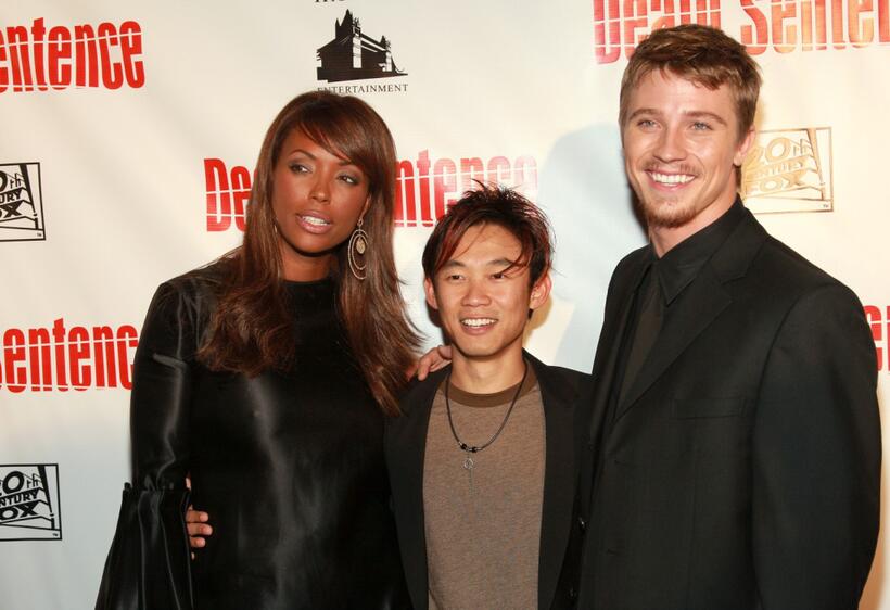 Aisha Tyler, director James Wan and Garrett Hedlund at the premiere of "Death Sentence."