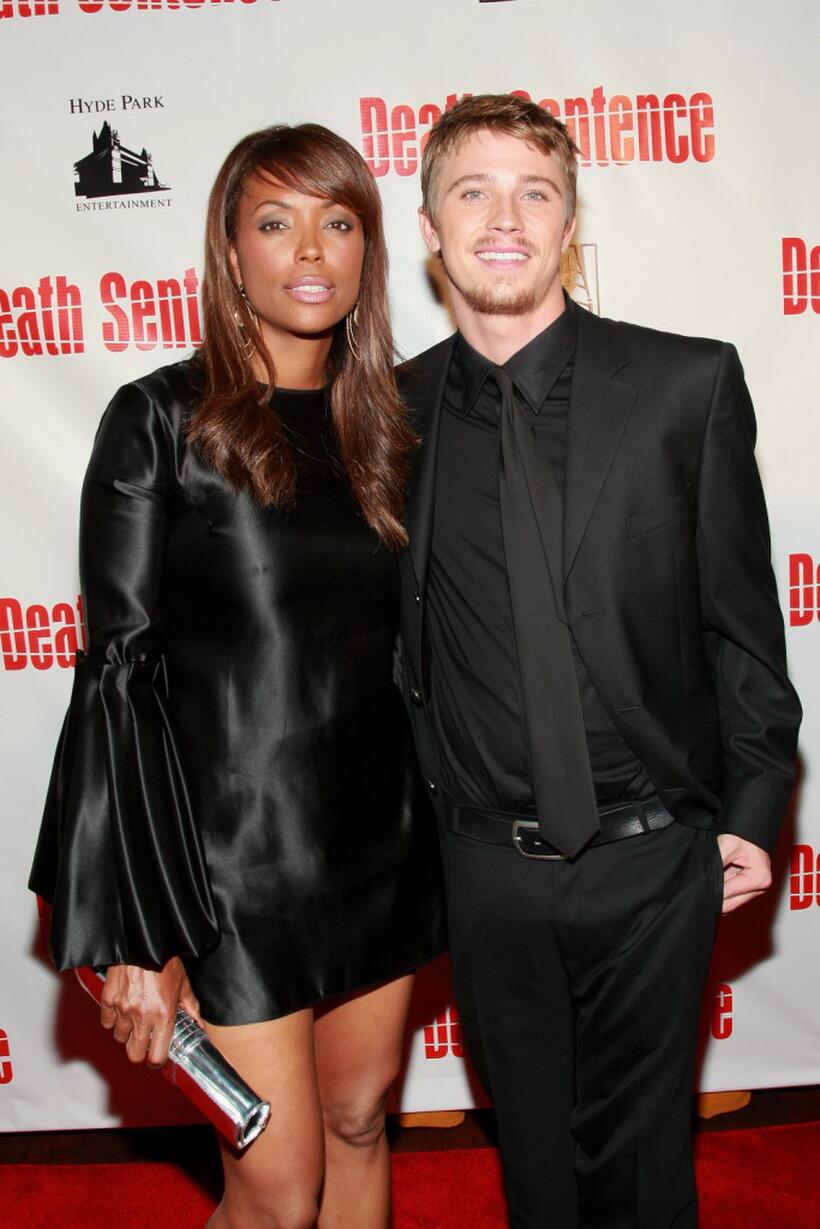 Aisha Tyler and Garrett Hedlund at the premiere of "Death Sentence."