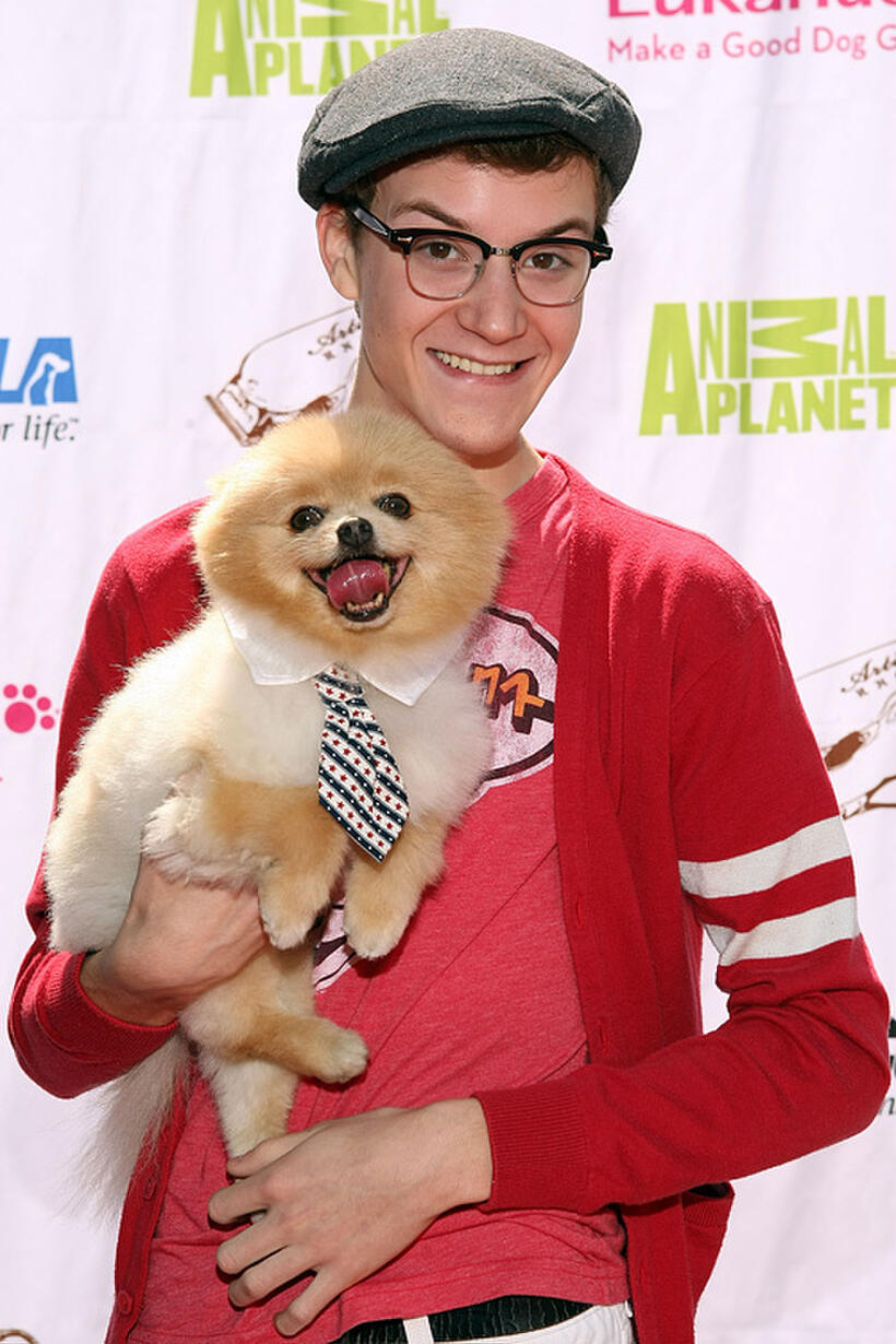 Nate Hartley at the grand opening party for the Artist Knox Luxury Grooming Pet Salon.