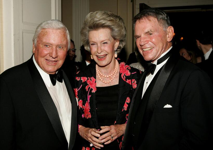 Merv Griffin, Dina Merrill and Ted Hartley at the Museum of Television and Radio gala honoring of Merv Griffin.