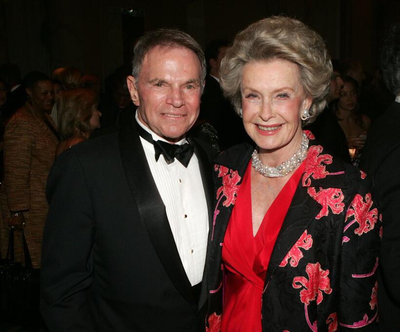 Ted Hartley and Dina Merril at the Museum of Television and Radio honoring of Bob Wright and Saturday Night Live.