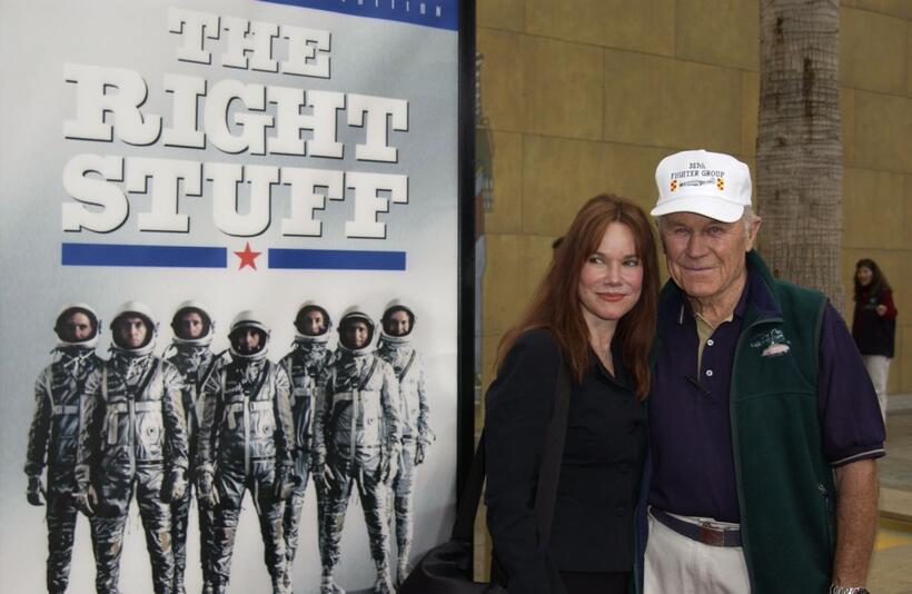 Barbara Hershey and General Chuck Yeager at the special 20th Anniversary screening and DVD release of "The Right Stuff" at the Egyptian Theatre.