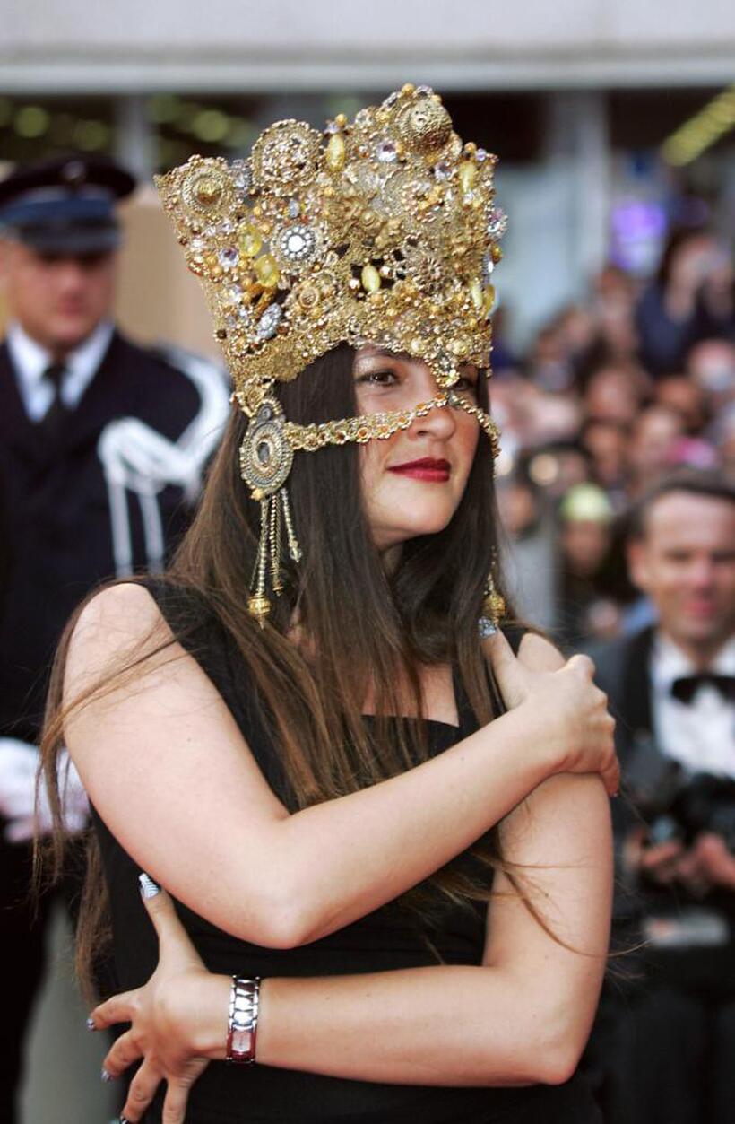 Rona Hartner at the official projection of "Troy" during the 57th Cannes Film Festival.