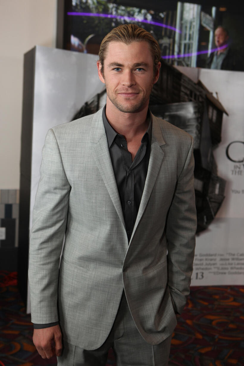Chris Hemsworth at the LA premiere of "The Cabin in the Woods."