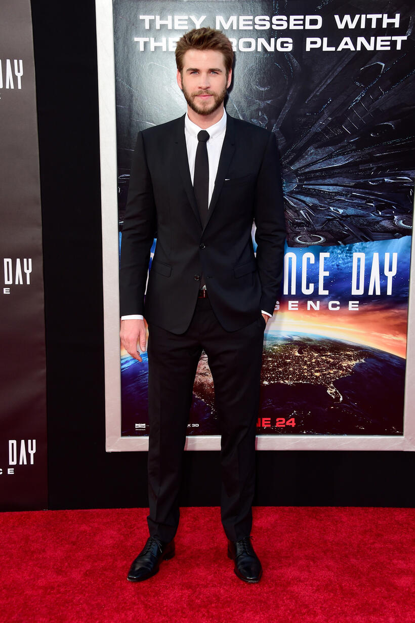 Liam Hemsworth at the California premiere of "Independence Day: Resurgence."