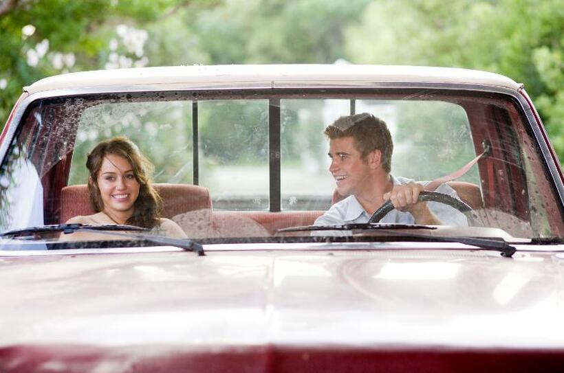 Miley Cyrus and Liam Hemsworth in "The Last Song."