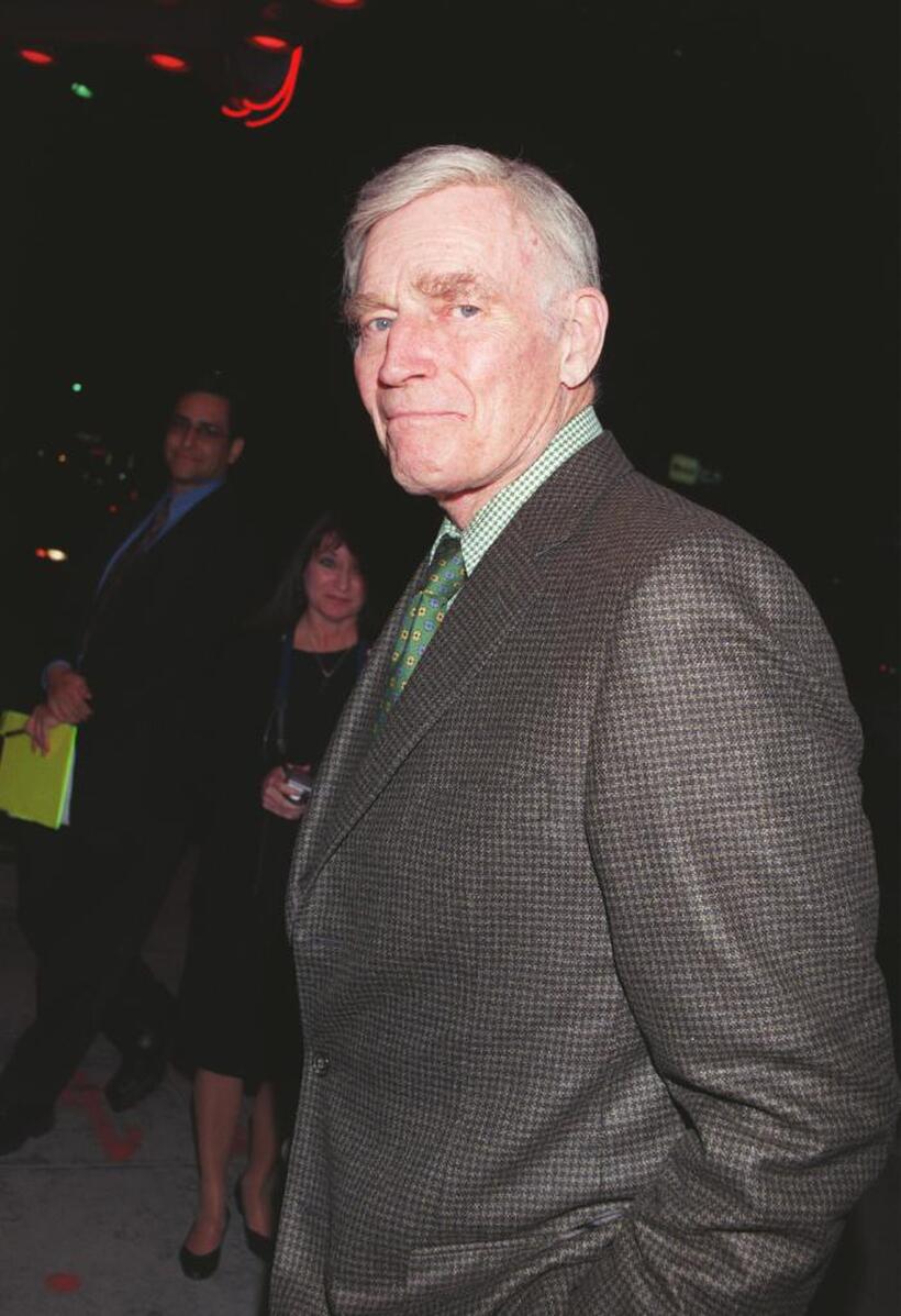 Charlton Hestonand at the screening of the restored version of Orson Welles classic film, "Touch Of Evil".