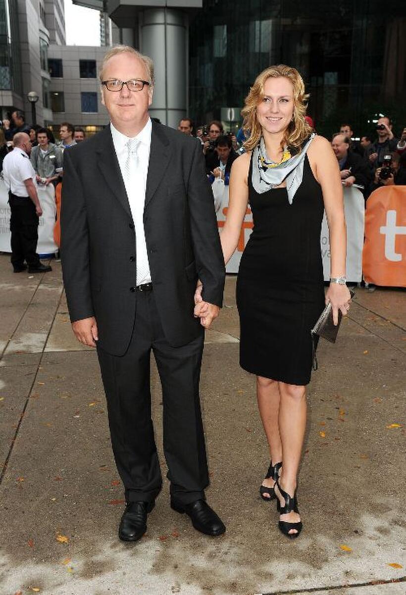 George Hickenlooper and Guest at the premiere of "Casino Jack" during the 35th Toronto International Film Festival.