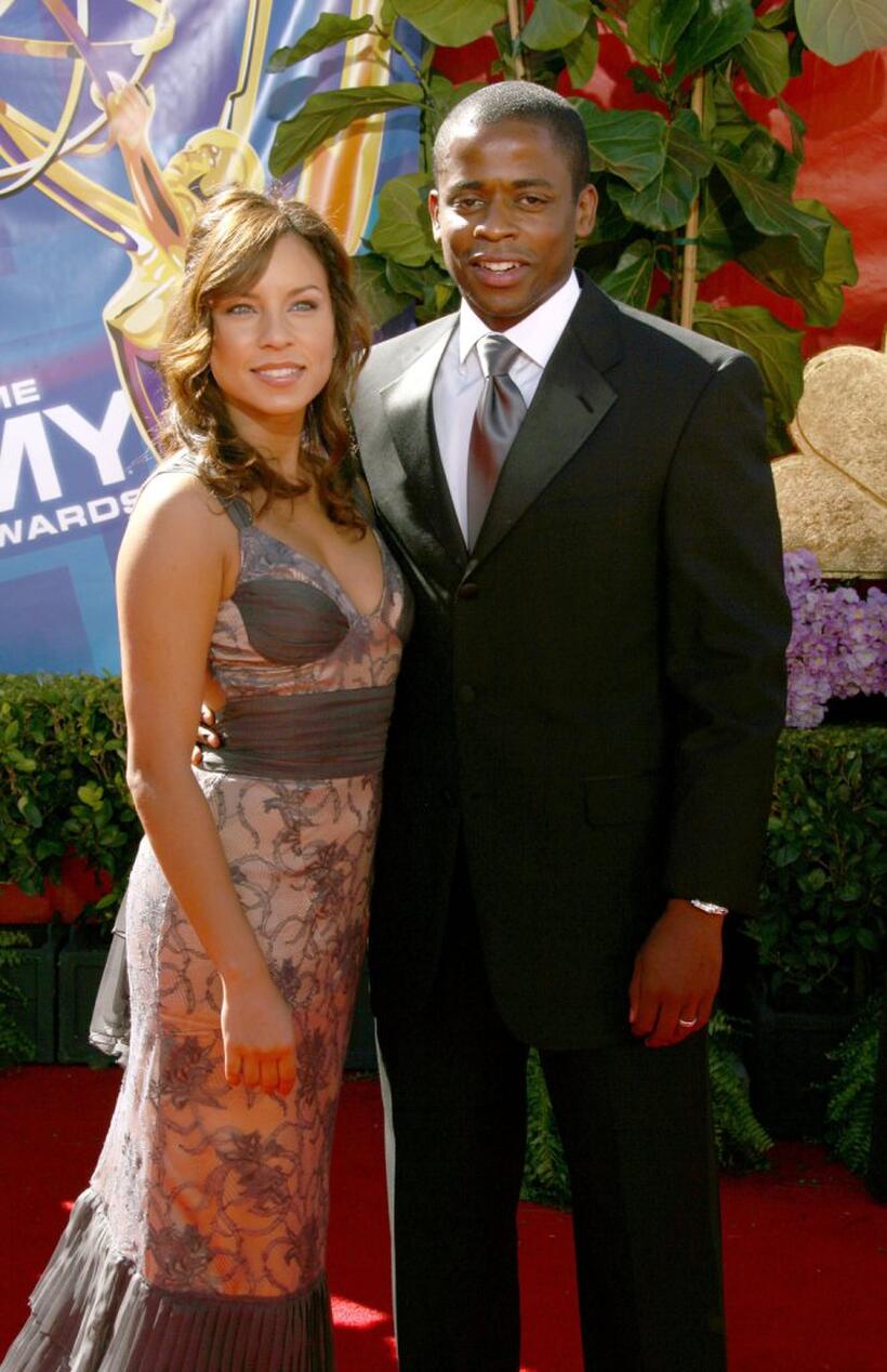 Nicole Lyn and Dule Hill at the 58th Annual Primetime Emmy Awards.