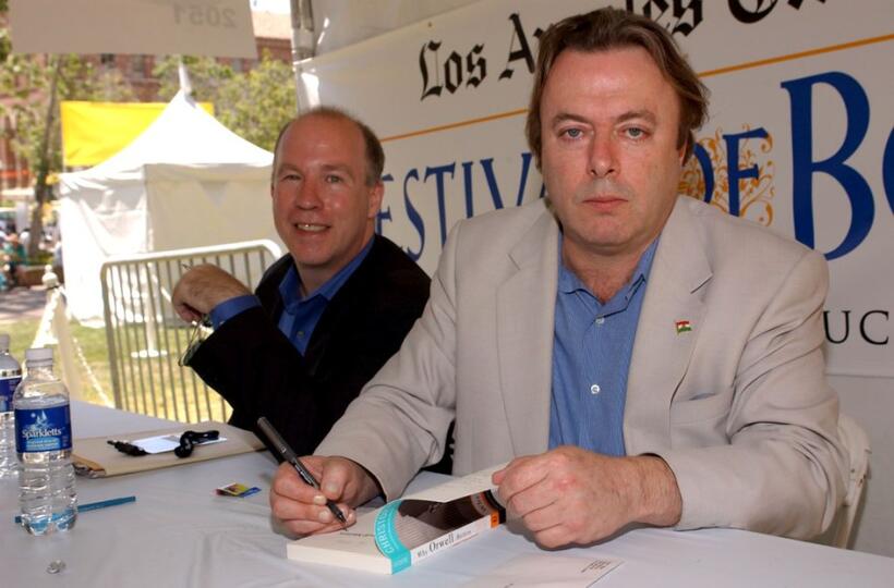 Mark Danner and Christopher Hitchens at the 9th Annual LA Times Festival of Books.