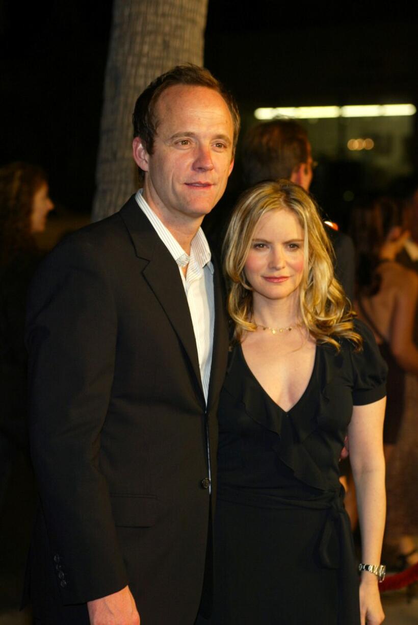 John Benjamin Hickey and Jennifer Jason Leigh at the premiere of "In The Cut."