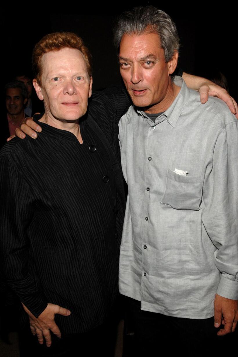 Philippe Petit and Paul Auster at the private screening of "Man On Wire."