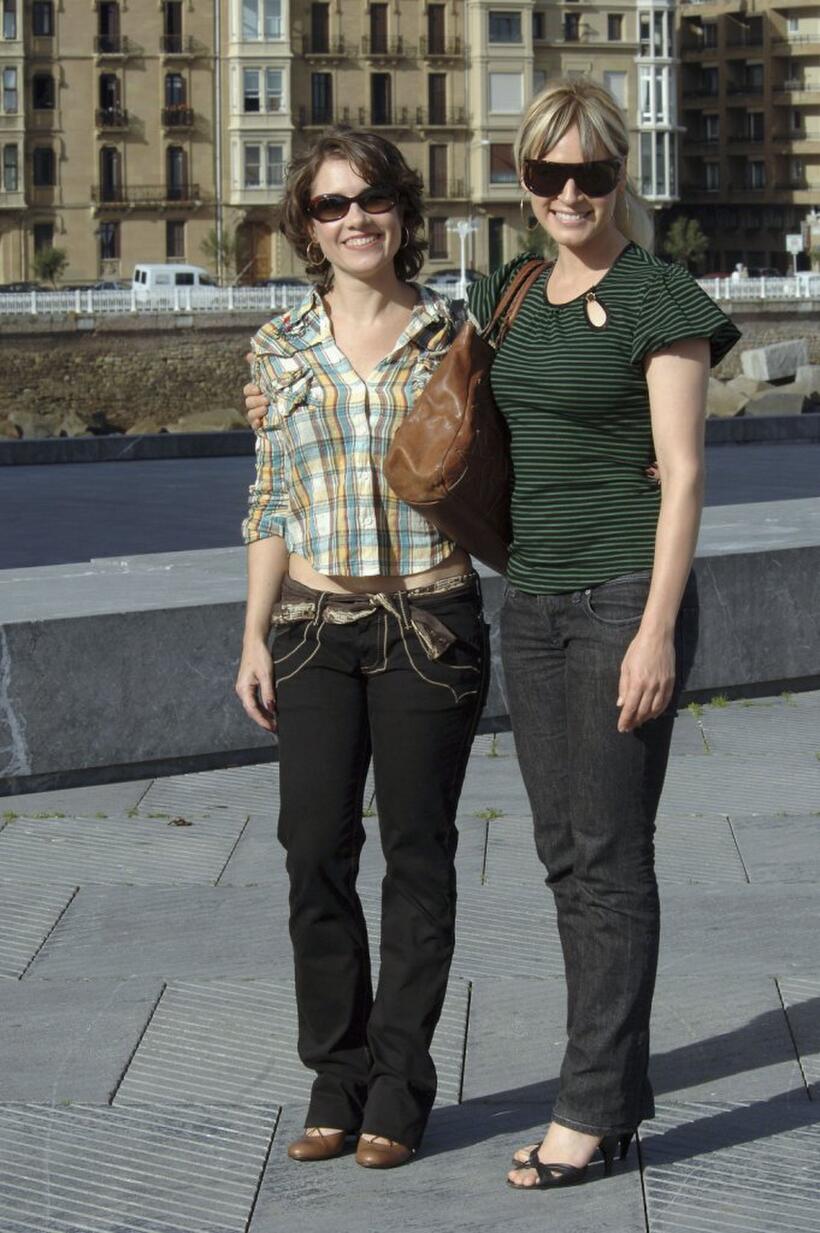 Mia Lyhne and Iben Hjejle at the photocall of "The Boss Of It All" during the 54th San Sebastian Film Festival.