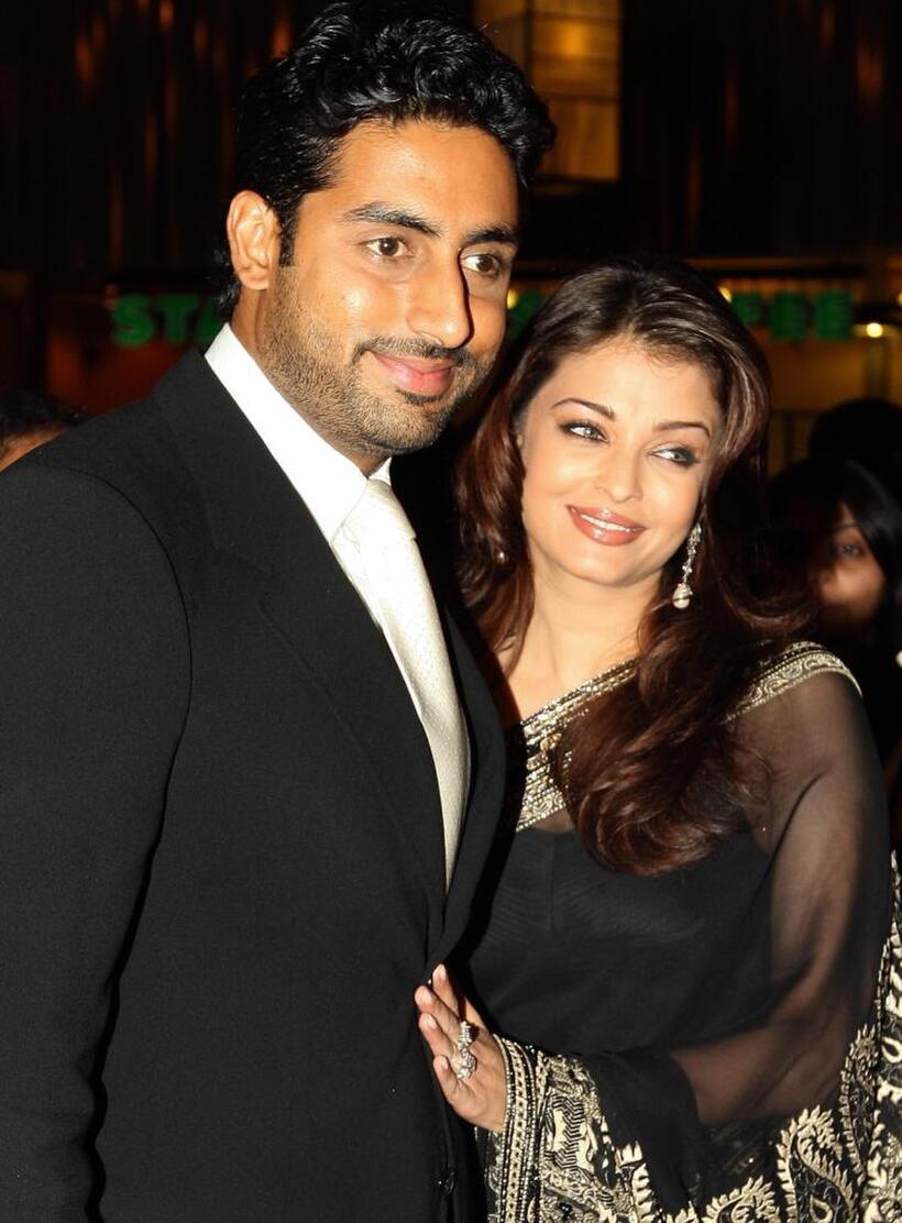 Abhishek Bachchan and Aishwarya Rai Bachchan at the world premiere of "Sarkar Raj" (Absolute Ruler) during the International Indian Film Academy (IIFA) Awards 2008.