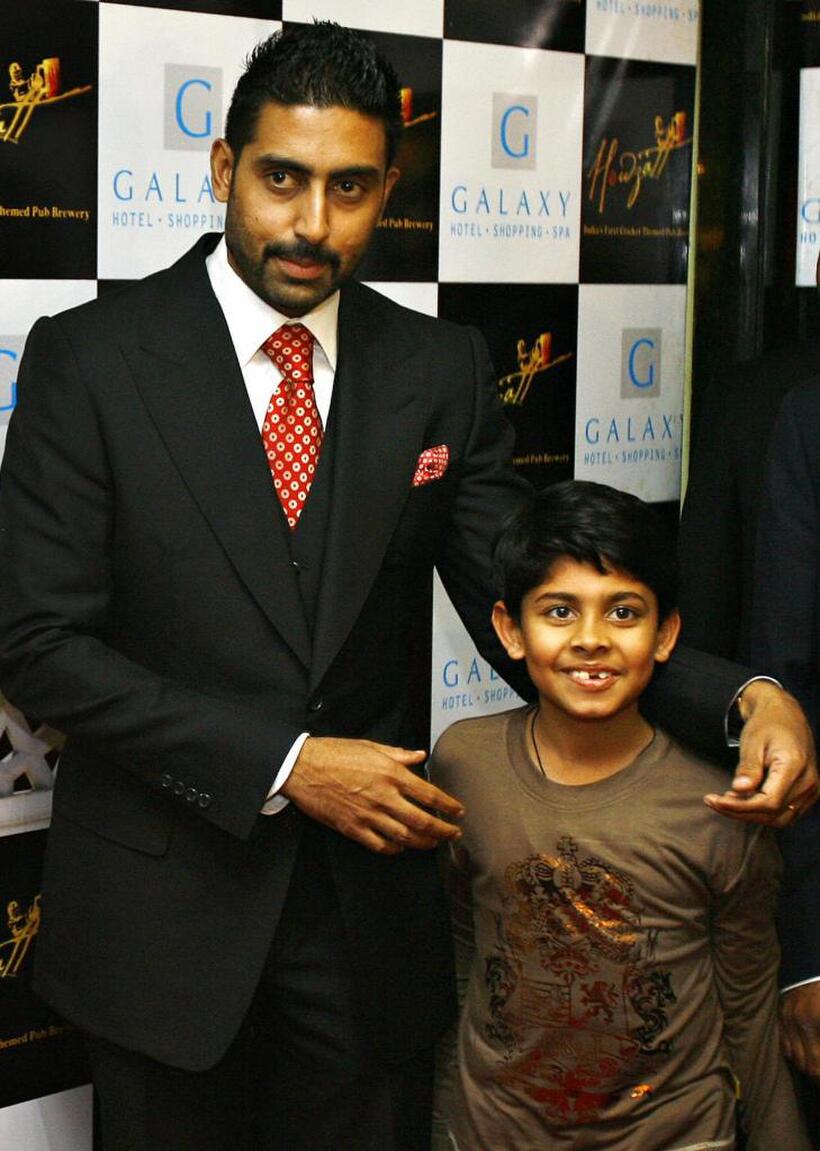 Abhishek Bachchan and Guest at the promotion of "Delhi 6."