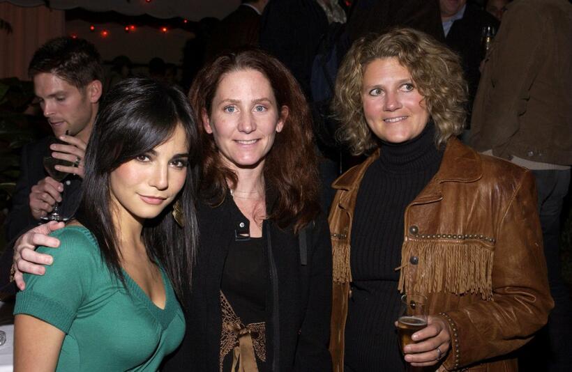 Martha Higareda, Lauren Moews and Susan Jackson at the Lions Gate International AFM Cocktail Party.