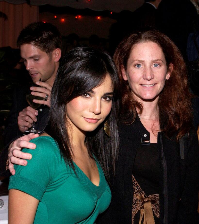 Martha Higareda and Lauren Moews at the Lions Gate International AFM Cocktail Party.