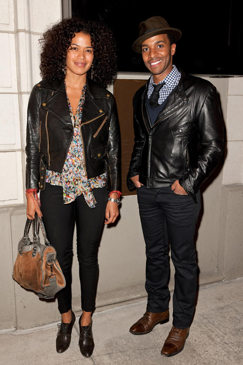 Andre Holland and Guest at the Broadway opening night of "Venus in Fur."